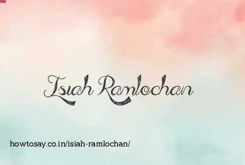 Isiah Ramlochan