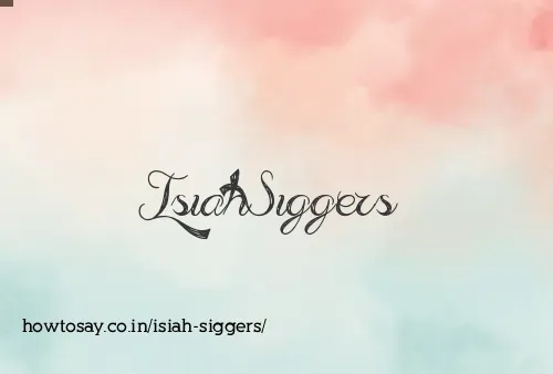 Isiah Siggers