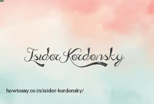 Isidor Kordonsky