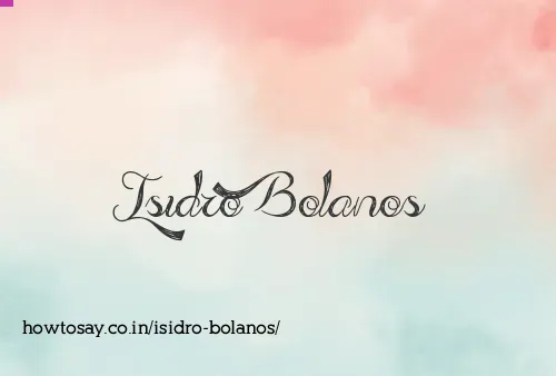 Isidro Bolanos