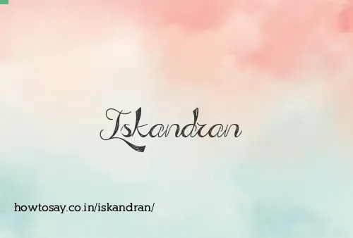 Iskandran