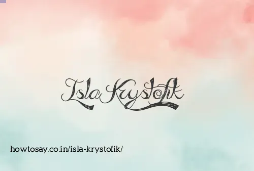 Isla Krystofik