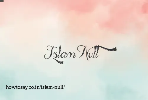 Islam Null