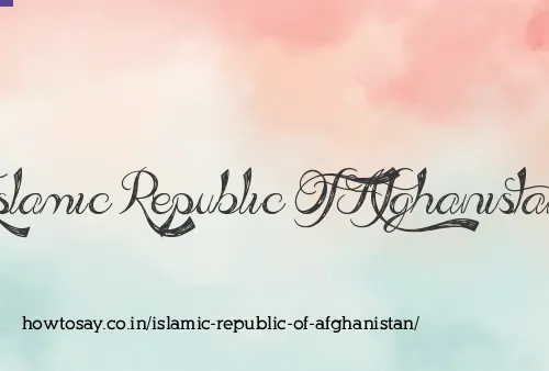 Islamic Republic Of Afghanistan