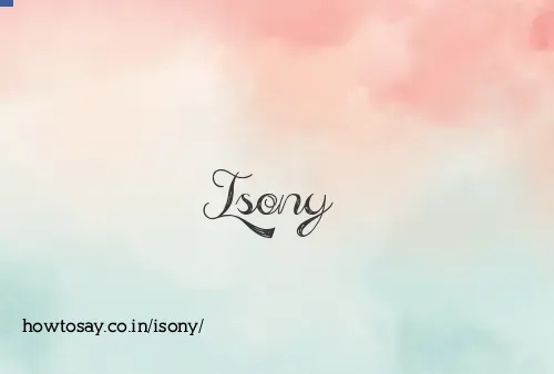 Isony