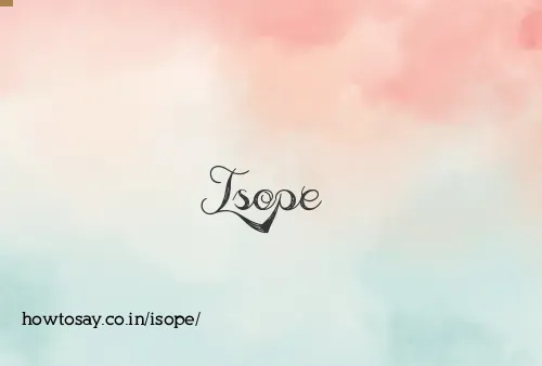 Isope