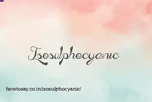Isosulphocyanic