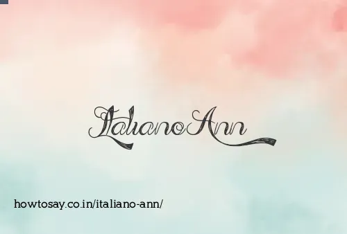 Italiano Ann