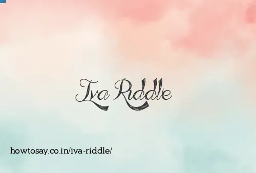 Iva Riddle