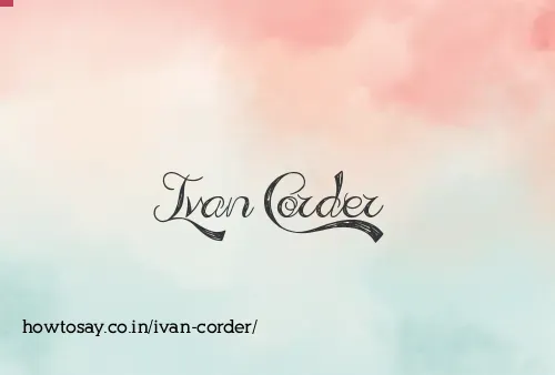 Ivan Corder