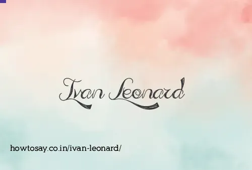 Ivan Leonard