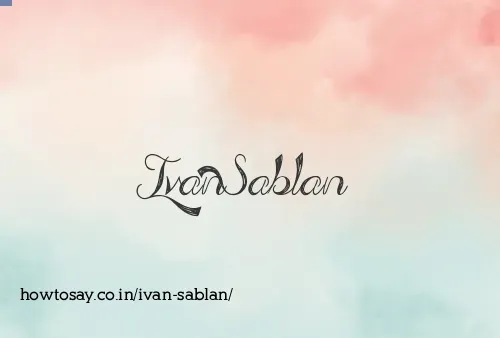 Ivan Sablan