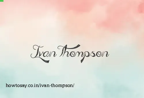 Ivan Thompson