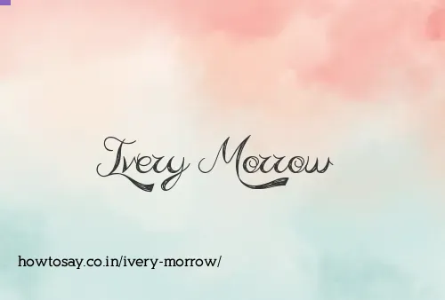 Ivery Morrow