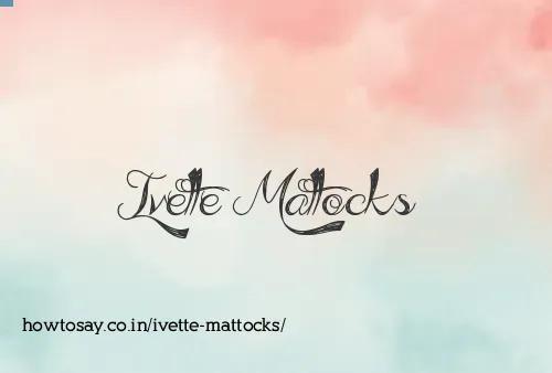 Ivette Mattocks
