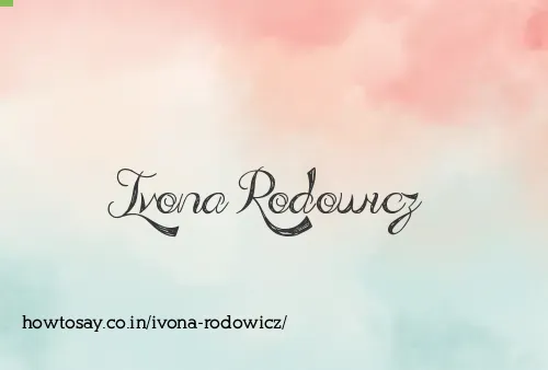 Ivona Rodowicz