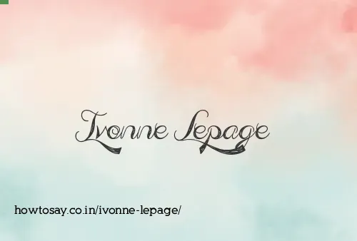 Ivonne Lepage