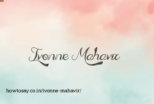Ivonne Mahavir