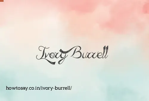Ivory Burrell