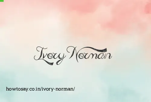 Ivory Norman