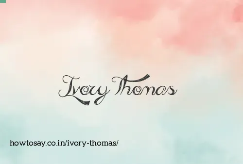 Ivory Thomas