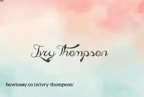 Ivry Thompson