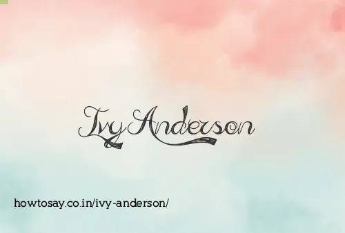 Ivy Anderson