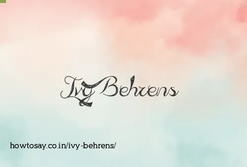 Ivy Behrens