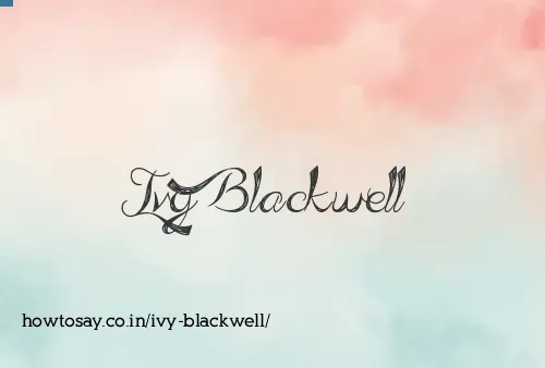 Ivy Blackwell