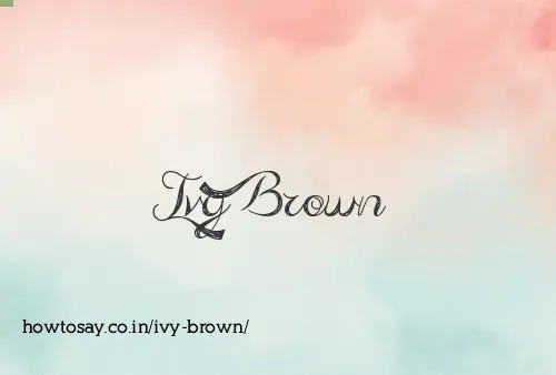 Ivy Brown