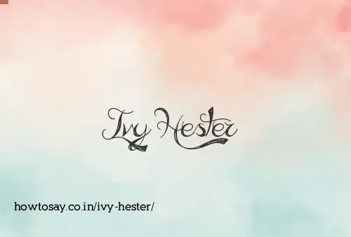 Ivy Hester