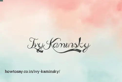 Ivy Kaminsky