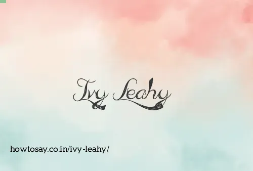 Ivy Leahy