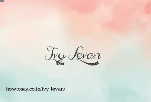 Ivy Levan