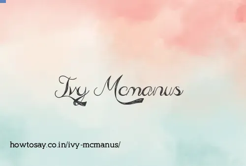 Ivy Mcmanus