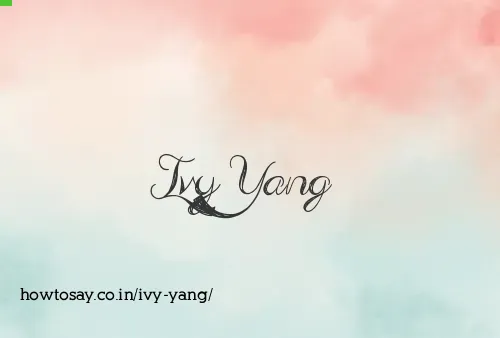 Ivy Yang