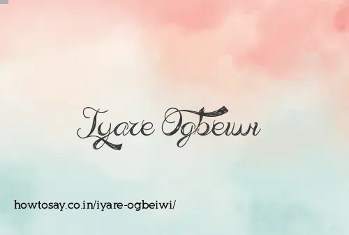 Iyare Ogbeiwi