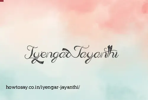Iyengar Jayanthi