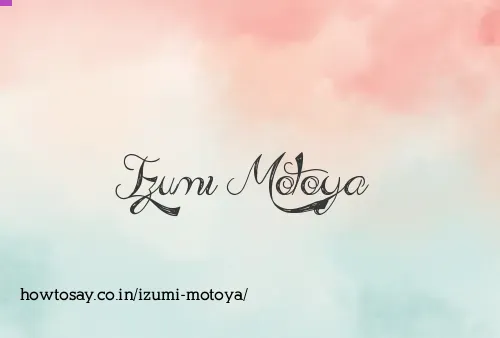 Izumi Motoya