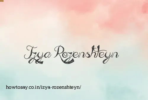 Izya Rozenshteyn