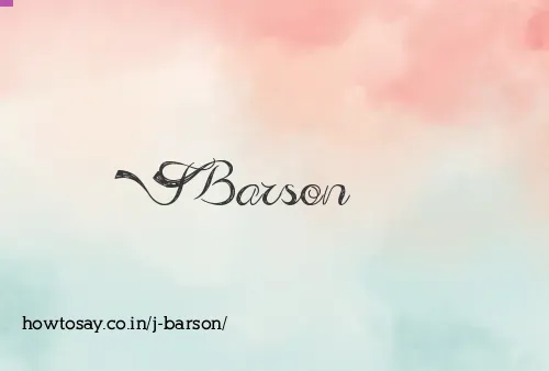 J Barson