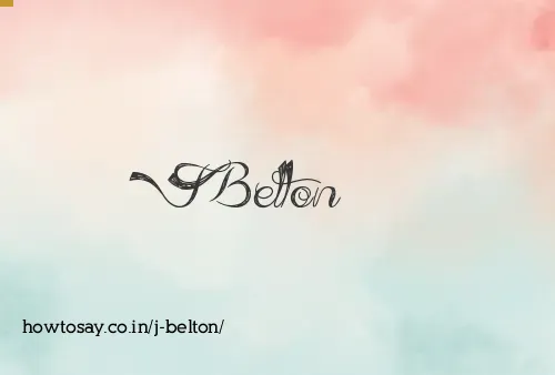 J Belton