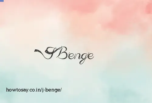 J Benge