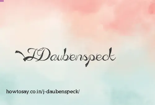 J Daubenspeck