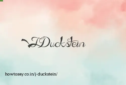 J Duckstein