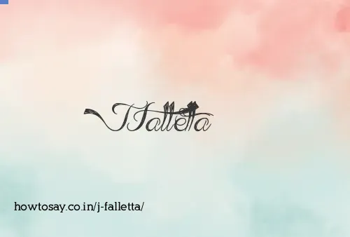 J Falletta