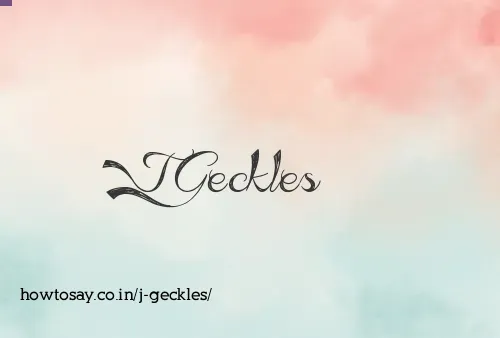 J Geckles