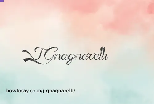 J Gnagnarelli