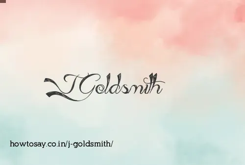 J Goldsmith