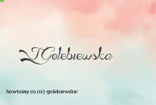 J Golebiewska
